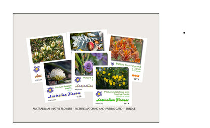 Bundle of Australian Flowers - Picture Matching and Pairing Cards