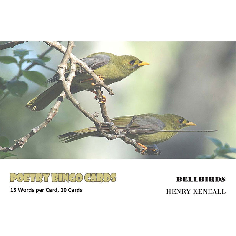 Bellbirds by Henry Kendall - 15 Words per Card, 10 Cards